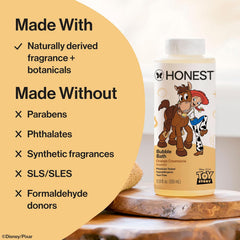 The Honest Company Foaming Bubble Bath, Gentle on Skin, Dermatologist Tested, Tear Free, Hypoallergenic, Disney and Pixar's Toy Story, Orange Creamsicle