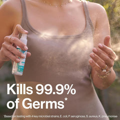 The Honest Company Plant-Based Hand Sanitizer Spray Kills 99.9% of Germs Hypoallergenic, Quick-drying and Moisturizing, Coastal Surf 2 fl oz