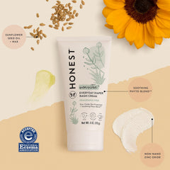 The Honest Company Diaper Rash Cream, Zinc Oxide Ointment, Moisturizing & Calming, Hypoallergenic, NEA Recognized, Cruelty-Free, Value Size 6 oz