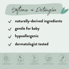 The Honest Company Conditioning Hair Detangler, Leave-In Conditioner and Fortifying Spray, Tear Free, Cruelty-Free, Hypoallergenic, Lavender Calm, 4 Fl Oz (Pack of 3)