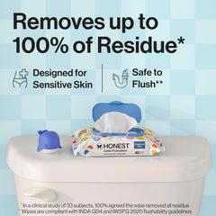 The Honest Company Hypoallergenic Toddler Flushable Wipes, 42 Count