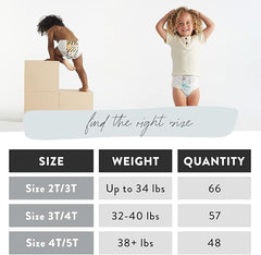 The Honest Company Clean Conscious Training Pants for Sensitive Skin, Hypoallergenic, Fragrance-Free, Rompin' & Stompin' Diggin' It, Size 4T/5T (38 lbs), 48 Count