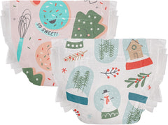 The Honest Company Comfort Dry Disposable Diapers, Plant-Based Sustainable, Winter '24 Seasonal Prints, Club Box, Size 5 (27 lbs), 44 Count