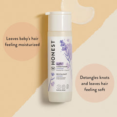 The Honest Company Baby Shampoo, Body Wash & Conditioner Duo, 2-in-1 Cleansing, Silicone-Free, Naturally Derived, Lavender Calm Scent, 10 fl oz (Pack of 4)